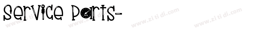 Service Parts字体转换